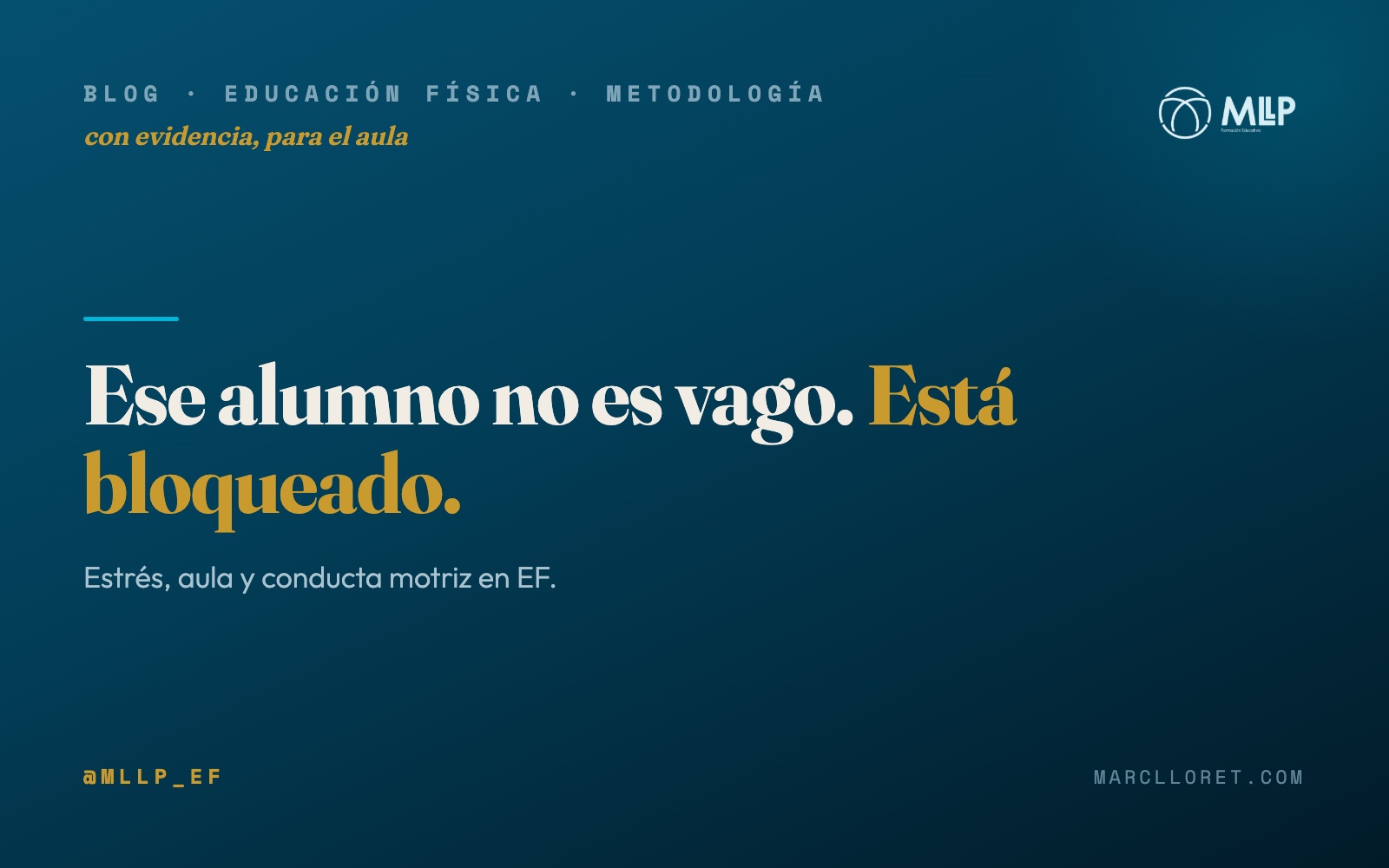 Ese alumno no es vago. Está bloqueado.